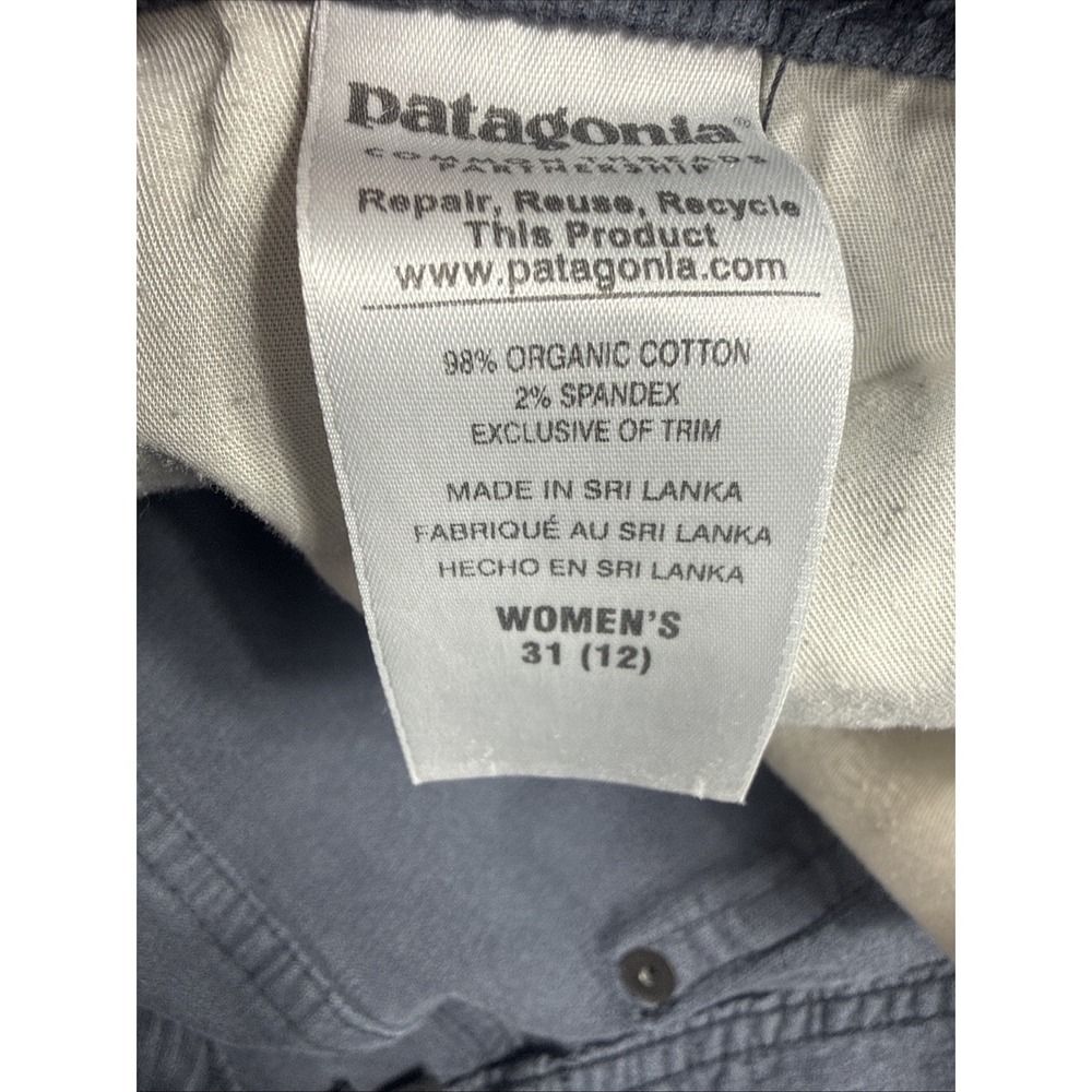Patagonia Corduroy Pants Size 12 Women's (31x29) Blue Skinny Fit Organic Cotton - Picture 5 of 16